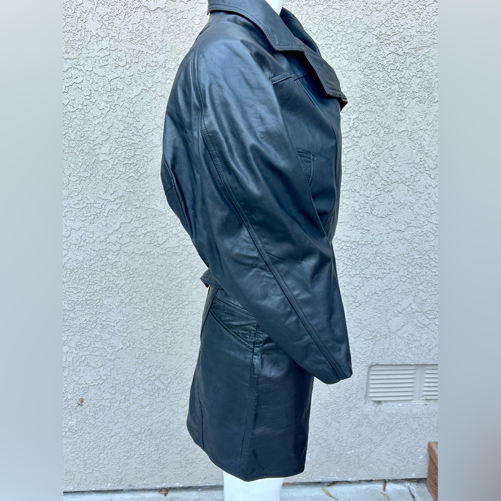 1980 Winlit Vintage Leather Jacket & Skirt sz M EUC - Picture 2 of 14